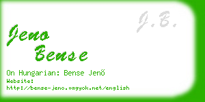 jeno bense business card